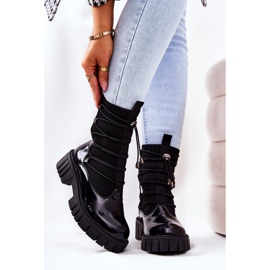 PL4 Bottes Laquées Ouvriers Avec Chaussette Noir Connor le noir 4