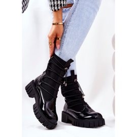 PL4 Bottes Laquées Ouvriers Avec Chaussette Noir Connor le noir 3