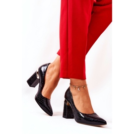 Lewski Shoes Escarpins Cuir Lewski Snake 3117 Noir le noir 2