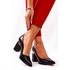 Lewski Shoes Escarpins Cuir Lewski Snake 3117 Noir le noir 1