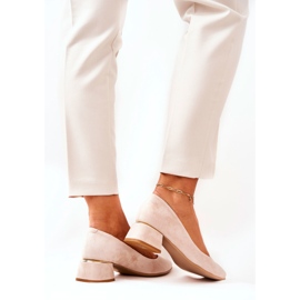 Lewski Shoes Escarpins Daim Lewski 3118 Beige 1