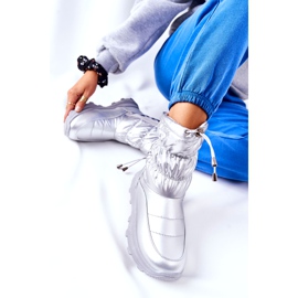 PE1 Bottes de neige chaudes Silver Starbone pour femmes avec fermeture éclair argent 2 PE1 Bottes de neige chaudes Silver Starbone pour femmes avec fermeture éclair argent 2