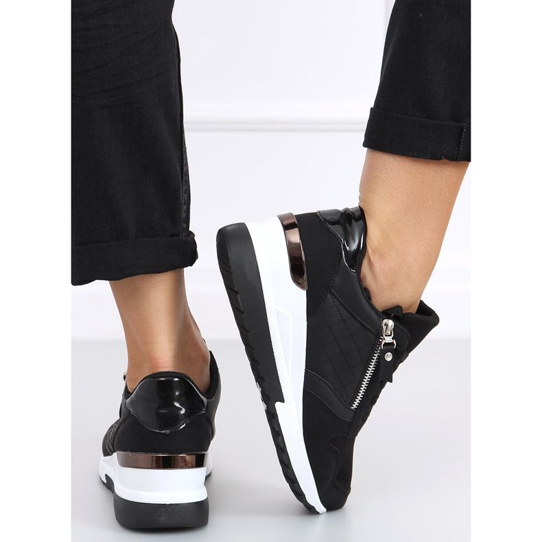 Baskets compensées noires Karita 1