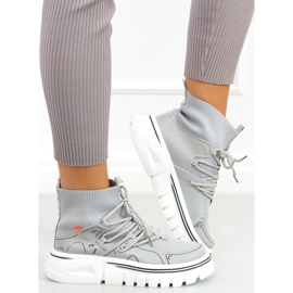 Chaussures de sport chaussettes Malin Gris 1