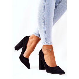 WS1 Escarpins en daim sur une barre Valoris noire le noir 3