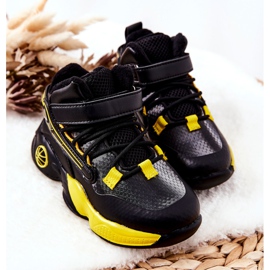 PJ2 Bottes de neige chaudes noires pour enfants Herry le noir jaune 4