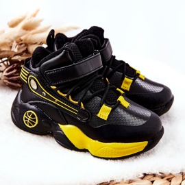 PJ2 Bottes de neige chaudes noires pour enfants Herry le noir jaune 6