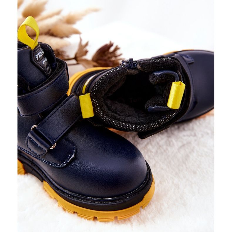 PJ2 Bottines Chaudes Enfant Avec Velcro Bleu Marine Fruzio 1 PJ2 Bottines Chaudes Enfant Avec Velcro Bleu Marine Fruzio 1