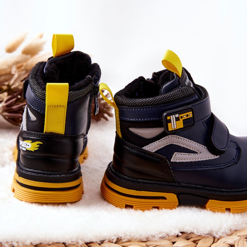 PJ2 Bottines Chaudes Enfant Avec Velcro Bleu Marine Fruzio 2 PJ2 Bottines Chaudes Enfant Avec Velcro Bleu Marine Fruzio 2