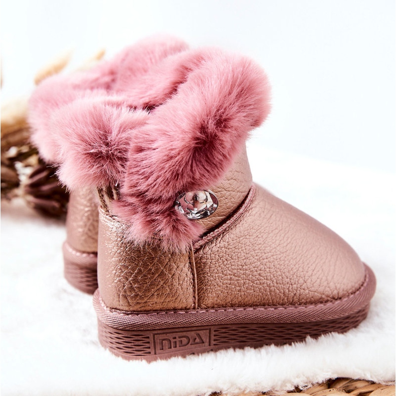 Bottes De Neige Chaudes Avec Fourrure Rose Bessie 2