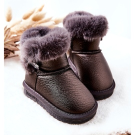 Bottes De Neige Chaudes Avec Fourrure Gris Bessie le noir 2