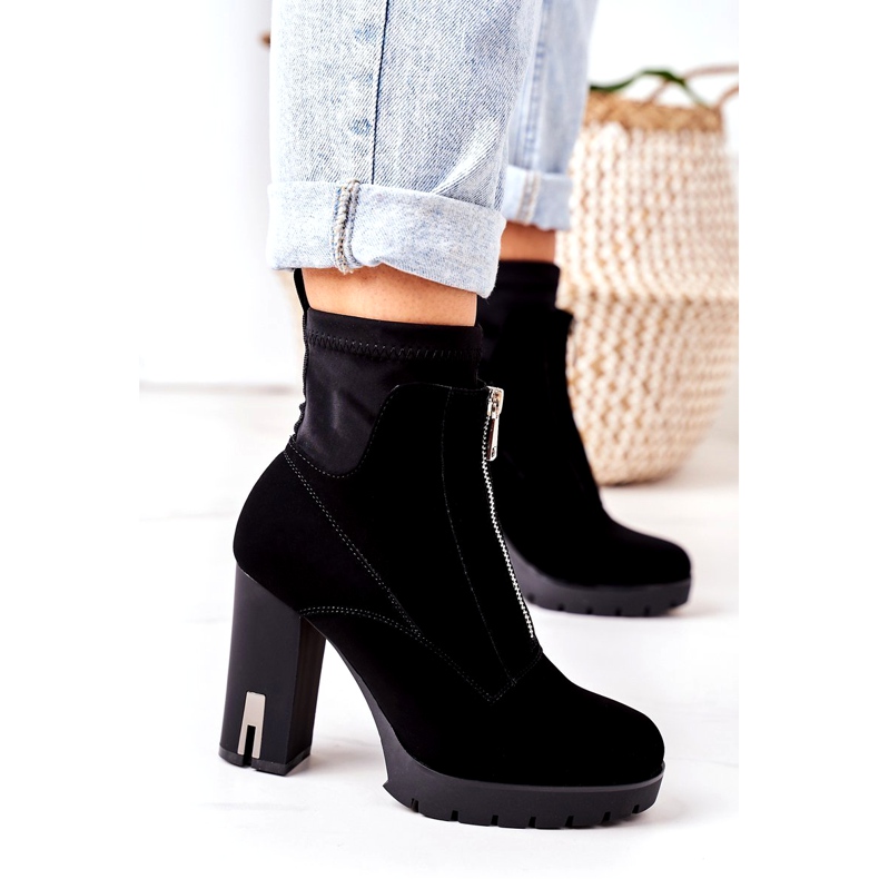 PS1 Bottes chaudes noires à talon Wonder Woman le noir 4