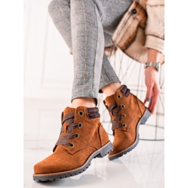 TRENDI Bottes Trapeur en Daim brun 4