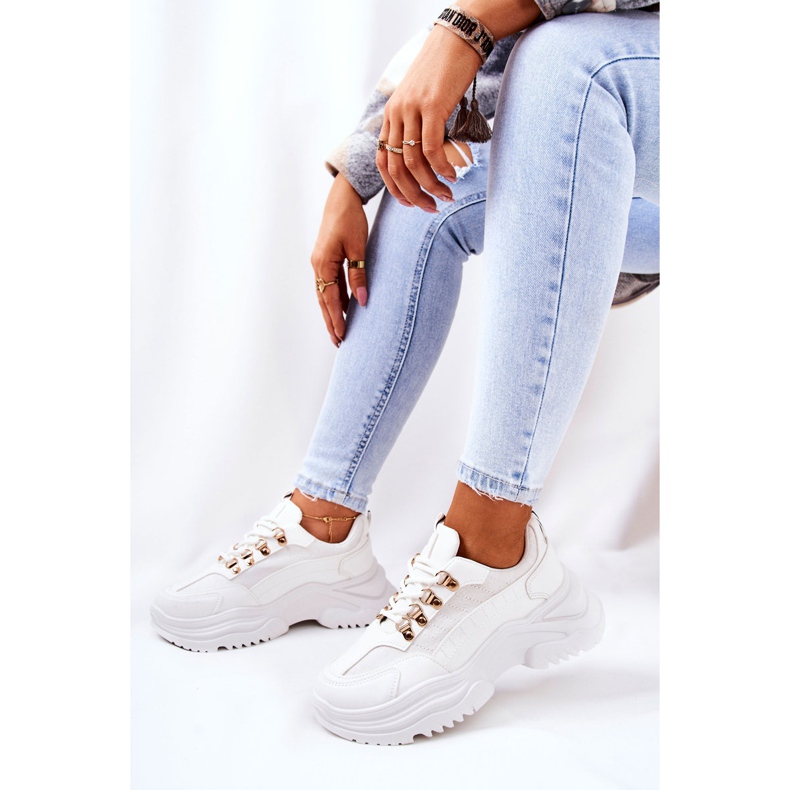 PM1 Chaussures de sport sur la plate-forme Flynn blanche 1 PM1 Chaussures de sport sur la plate-forme Flynn blanche 1