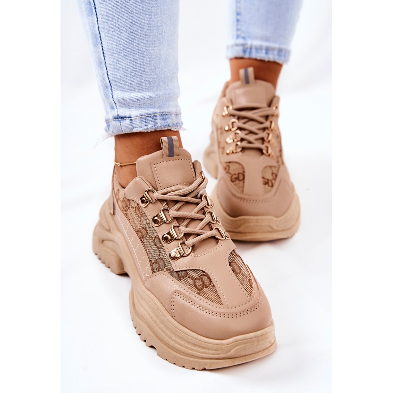 PM1 Chaussures de sport sur la plate-forme Flynn beige 2