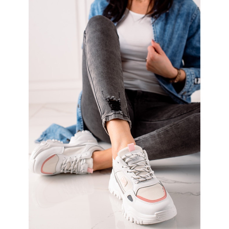 Evento Baskets blanches à la mode gris 1