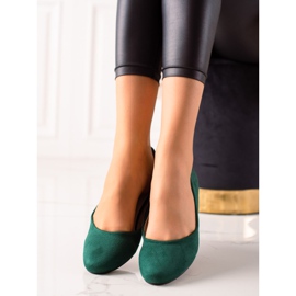 Sabatina Escarpins en daim verts 2