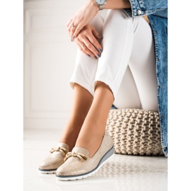 M.Daszyński Ballerine Compensée Avec Noeud beige 2