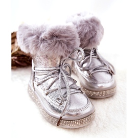 FR1 Bottes de Neige Enfant Fourrure Silver Grandis argent 1 FR1 Bottes de Neige Enfant Fourrure Silver Grandis argent 1