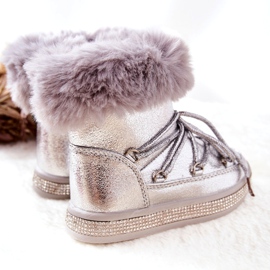 FR1 Bottes de Neige Enfant Fourrure Silver Grandis argent 2 FR1 Bottes de Neige Enfant Fourrure Silver Grandis argent 2
