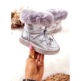 FR1 Bottes de Neige Enfant Fourrure Silver Grandis argent 3 FR1 Bottes de Neige Enfant Fourrure Silver Grandis argent 3