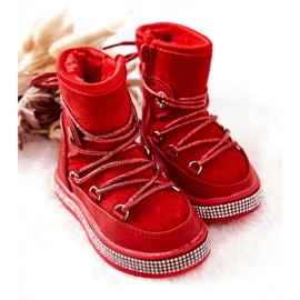 FR1 Bottes de Neige Enfant Rouge Avec Cubic Zirconia Wellma 1 FR1 Bottes de Neige Enfant Rouge Avec Cubic Zirconia Wellma 1