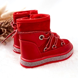 FR1 Bottes de Neige Enfant Rouge Avec Cubic Zirconia Wellma 2 FR1 Bottes de Neige Enfant Rouge Avec Cubic Zirconia Wellma 2