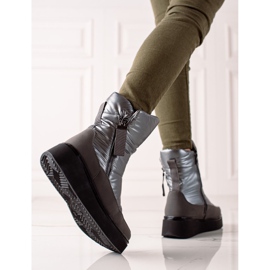 Weide Bottes de neige chaudes et confortables le noir 4