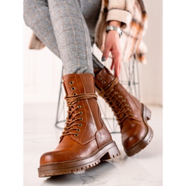 Super Mode Bottes de trappeur décontractées brun 1