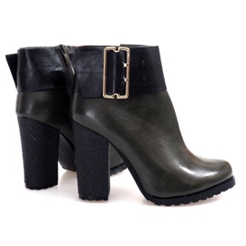 Bottes Élégantes Avec Une Boucle Sur Un Post 1742 Kaki le noir 5