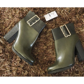 Bottes Élégantes Avec Une Boucle Sur Un Post 1742 Kaki le noir 10