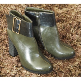 Bottes Élégantes Avec Une Boucle Sur Un Post 1742 Kaki le noir 2