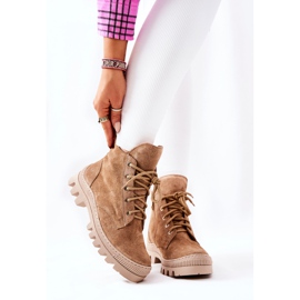 PF1 Bottes Chaudes En Daim Trappeurs Camel Cressid beige 5