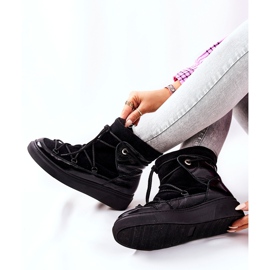 PF1 Bottes de Neige Chaudes en Daim Noir Clarem le noir 4