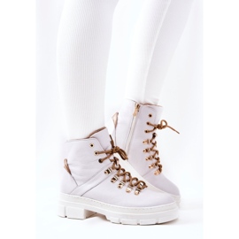PF1 Bottines isolées en cuir Brescia blanches 4