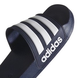 Chaussons Adidas Adilette Shower AQ1703 blanc bleu marine 2