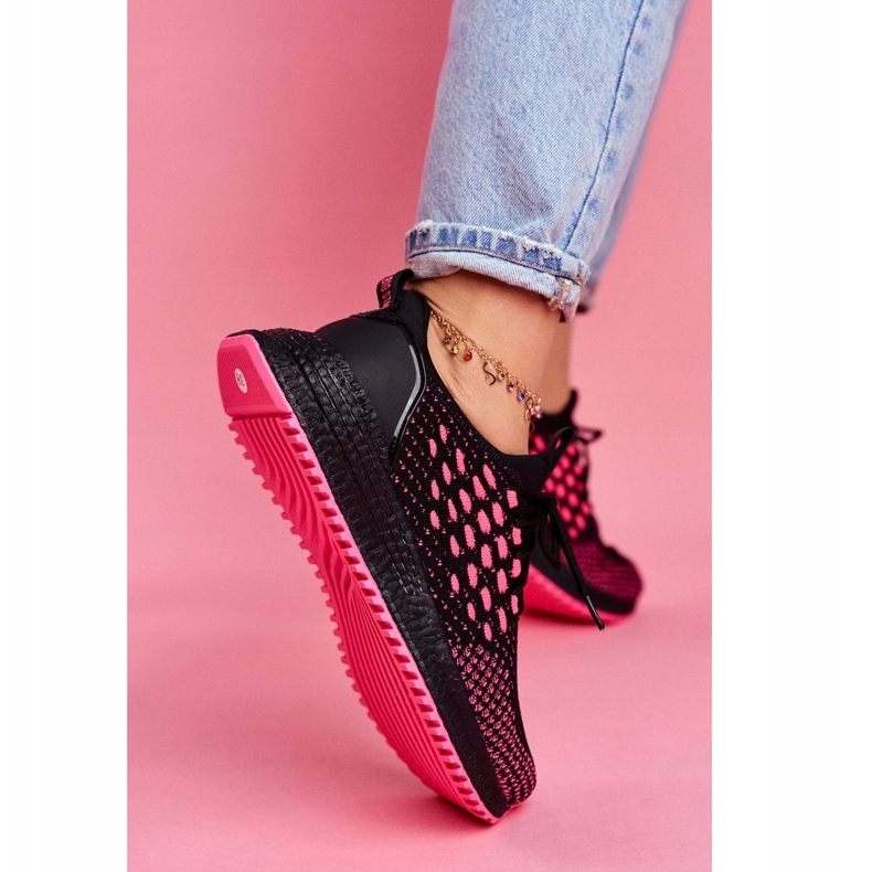 Chaussures De Sport Femme Baskets Big Star Noir Fuchsia FF274964 rose 3