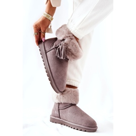 Femme de neige pour femmes isolées de franges grises 4