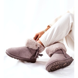 Femme de neige pour femmes isolées de franges grises 1