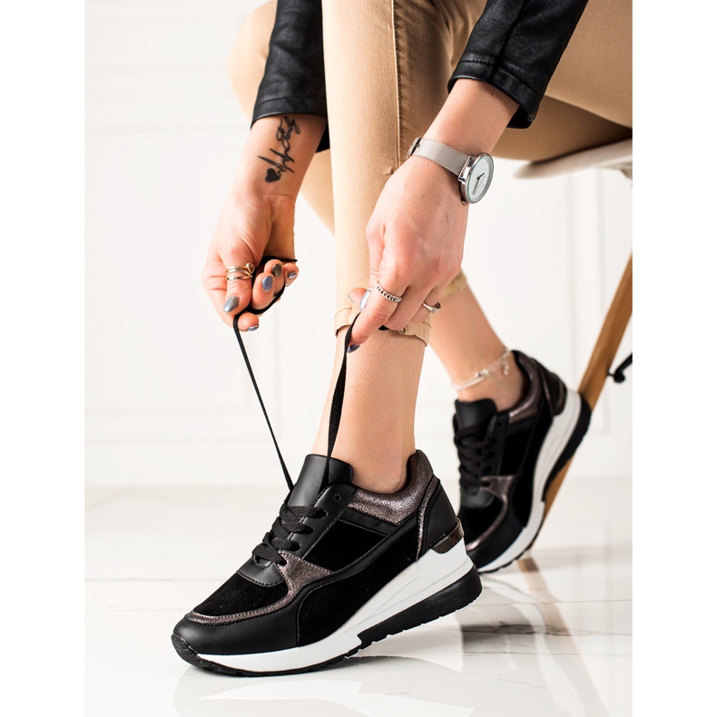 TRENDI Baskets noires élégantes 1