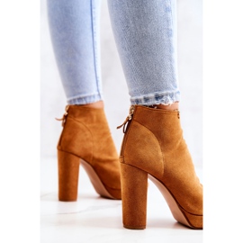 WS1 Boots On a Bar Open Toes Camel Adore orange 1