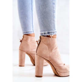 WS1 Boots On a Bar Open Toes Beige Adore 5