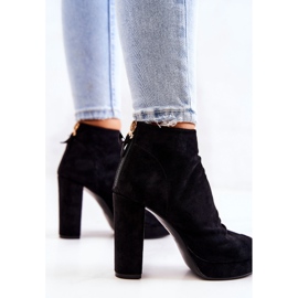 WS1 Bottes noires sur une barre à bouts ouverts Black Adore le noir 3