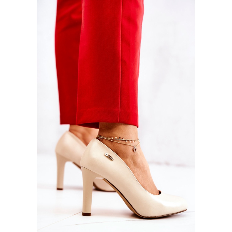 Pumps pour femmes sur le poste de sergio Leone Beige 1
