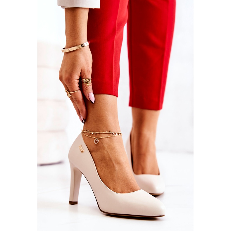 Escarpins pour femmes à talon Sergio Leone Beige clair Campbell 1