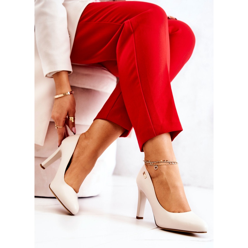 Escarpins pour femmes à talon Sergio Leone Beige clair Campbell 2