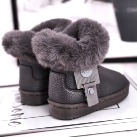 Apawwa Bottes de neige chaudes pour enfants avec fourrure Marella grey gris 6