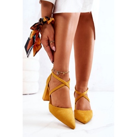 PS1 Escarpins à Talons Pour Femmes En Spitz Jaune Future 1