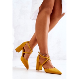 PS1 Escarpins à Talons Pour Femmes En Spitz Jaune Future 3