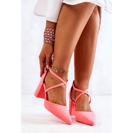PS1 Escarpins à Talons Pour Femmes En Rose Fluo Future 2